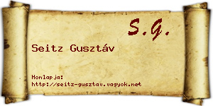 Seitz Gusztáv névjegykártya